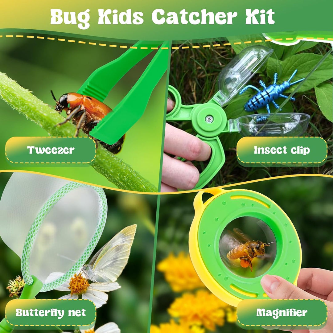 Entdecker Set für kinder ab 4 Forscherset Insekten Beobachtungsbox mit 360° Drehbares Lupenglas Inse