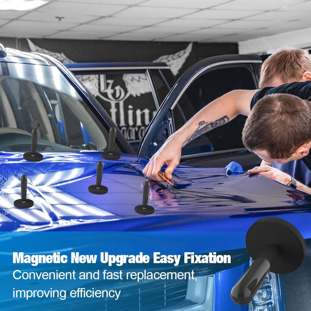 8 Stück Auto Montagemagnet, Mantagemagnet mit Griff Magnethalter Magnet für Folieren Folie Montagema