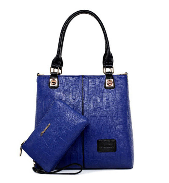 DEERWORD Damen Handtaschen Frauen Schultertaschen PU-Leder Bowlingtaschen Umhängetaschen Blau, Blau