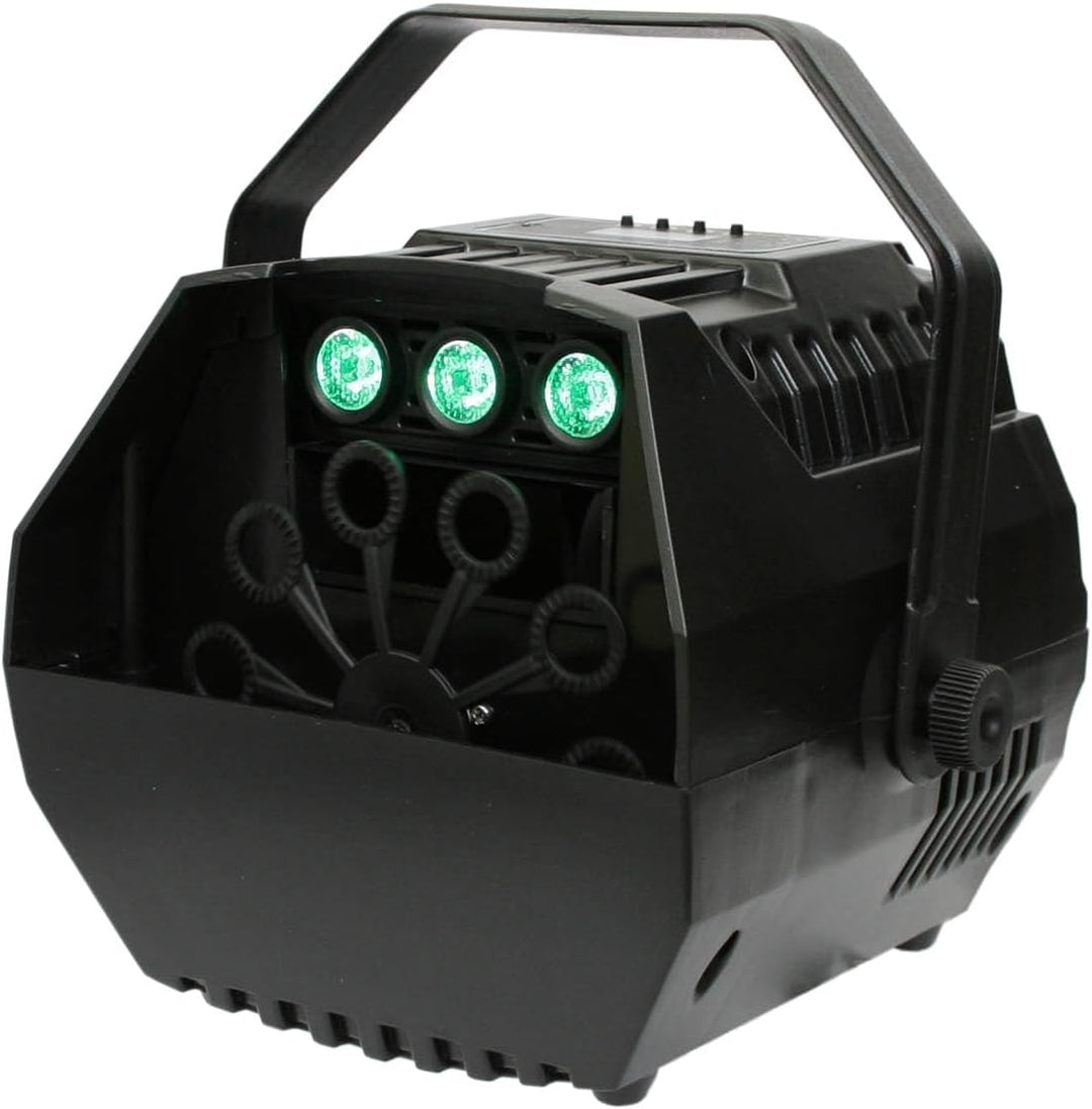 E-Lektron B102 Seifenblasenmaschine RGB LED-Beleuchtung und Fernbedienung inkl. 5L Seifenblasenfluid