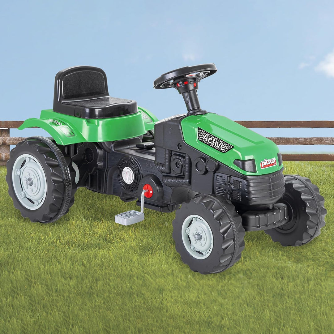 Lemodo Trettraktor ab 3 Jahre | Kinder Traktor in grün | Traktor zum draufsitzen | Kindertraktor mit