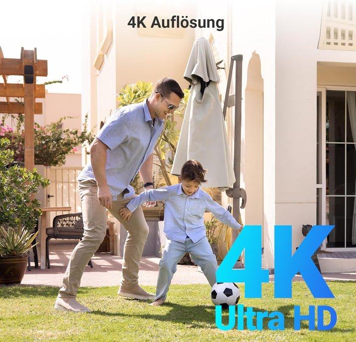 EZVIZ 4K Solar Überwachungskamera Aussen Akku, 360° PTZ Kabellose WLAN Kamera mit Solarpanel, 10400