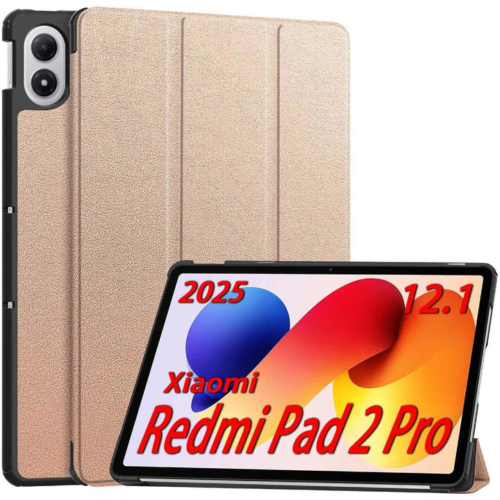 GIOPUEY Hülle Kompatibel mit Xiaomi Redmi Pad 2 Pro 12.1 2025, Flip Case [Bracket-Funktion] 360° Sch
