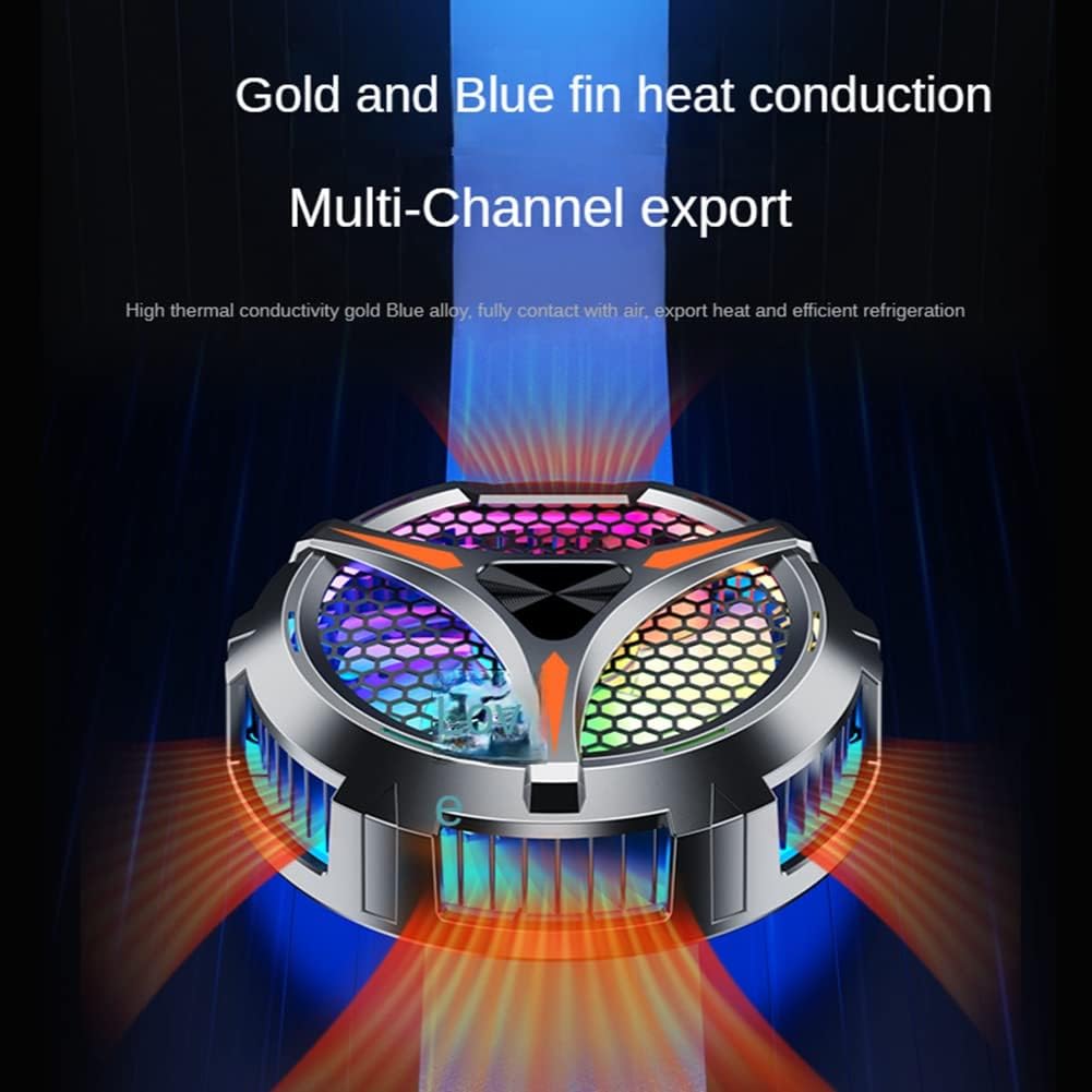 X42 Tablet KüHler Tablet KüHler RGB Beleuchtung 10Cm Magnetischer HalbleiterküHler LüFter für Tablet