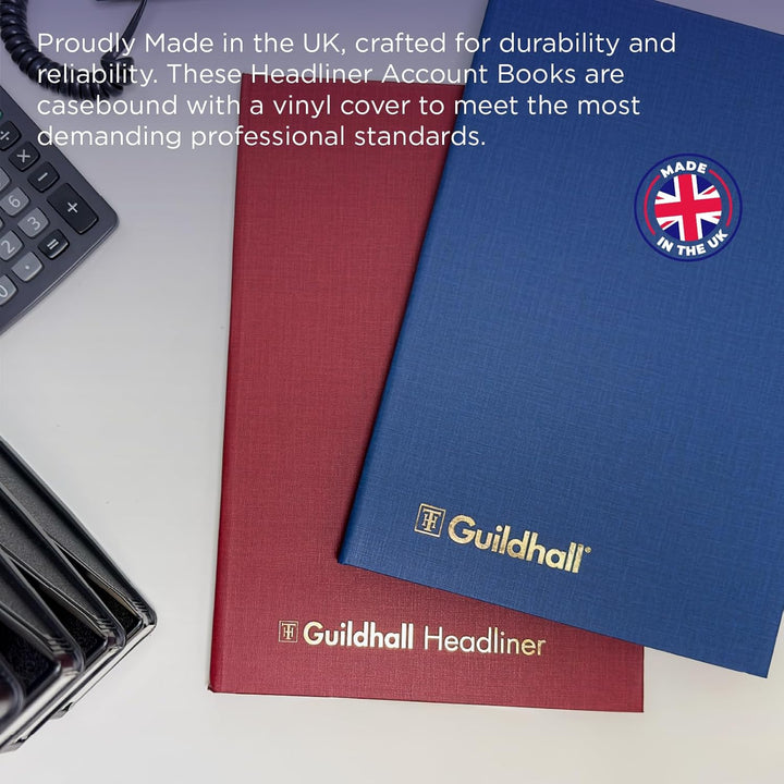 Guildhall Spaltenbuch mit Kopfleiste Serie 38 10 Finanzspalten 80 Blatt 298 x 203 mm 29,8 x 20,3 cm