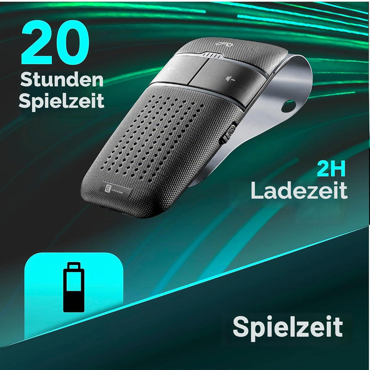 Cellularline Easy Drive - Bluetooth-Auto-Freisprecheinrichtung mit Dualphone-Funktion - Sprechzeit 2