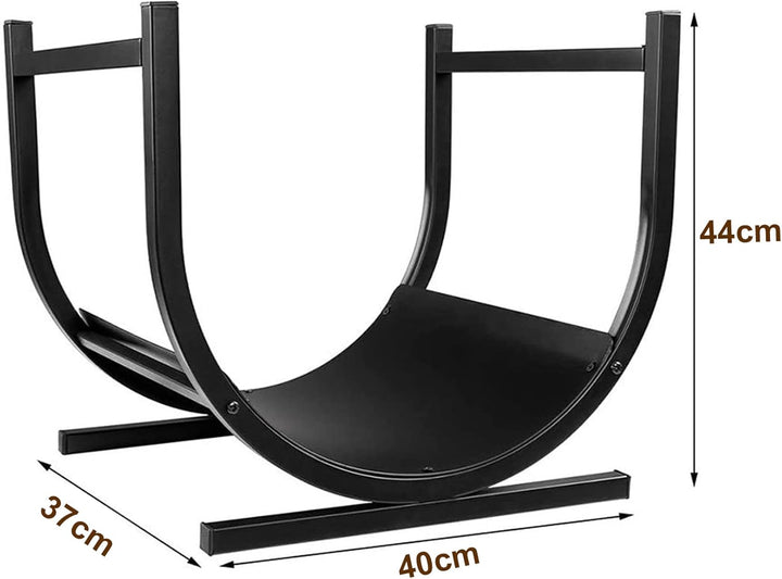 Froadp 44x37x40cm Kaminholzregal Metall Holzlager für Holzscheite Stapelhilfe Brennholzregal Aussen