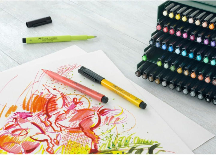 Faber-Castell 167148 - Tuschestift Pitt Artist Pen Brush, 48er Atelierbox 48 stück (1er Pack) Single