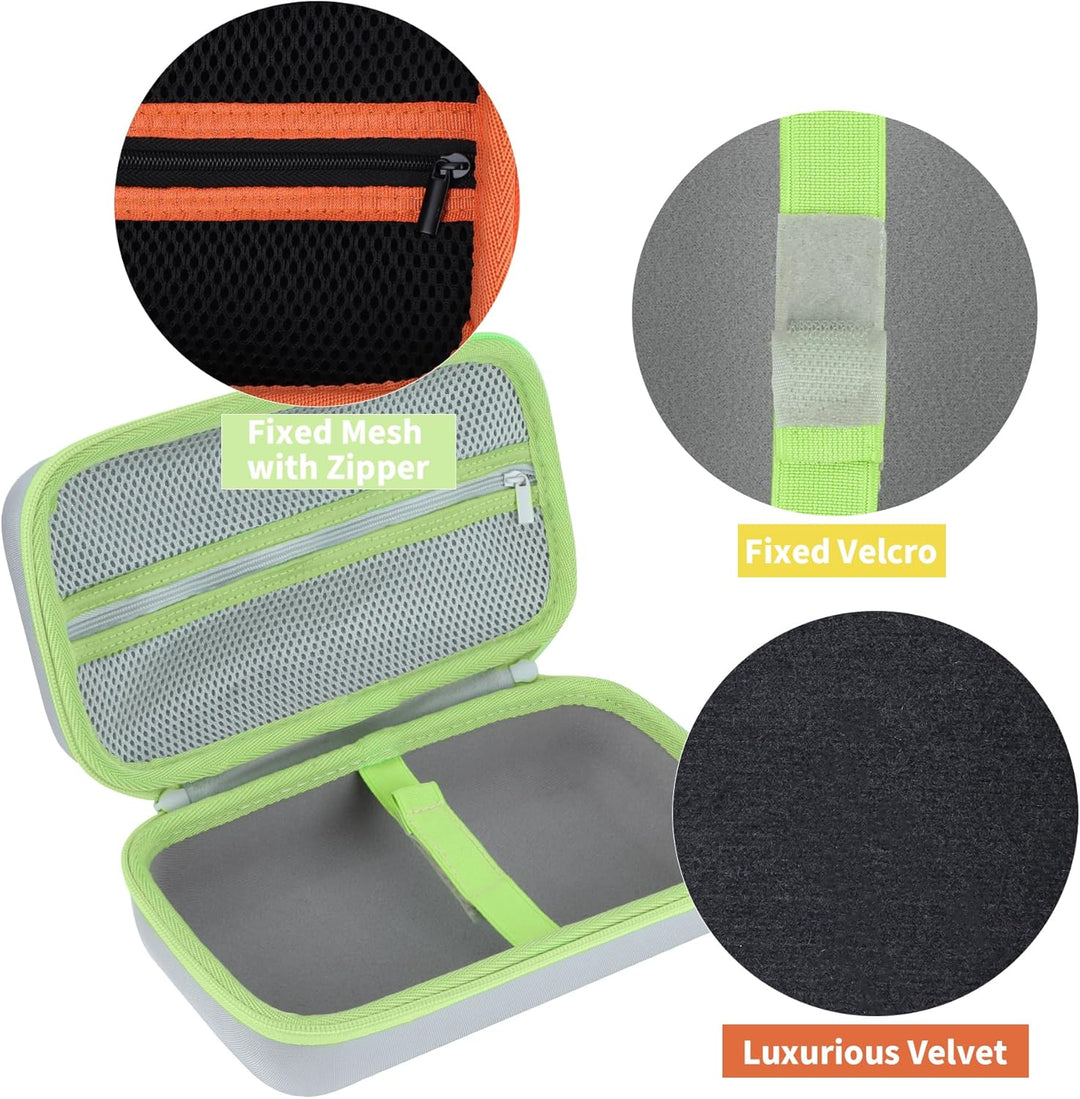 Hart Schutz Hülle Etui Tasche für Brother P-Touch PTH110 Monochrom Beschriftungsgerät (Schwarz + Gel
