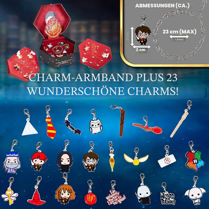 Harry Potter Adventskalender 2024 Schmuck Weihnachts mit Charms - Geschenke für Mädchen Jewellery Bo