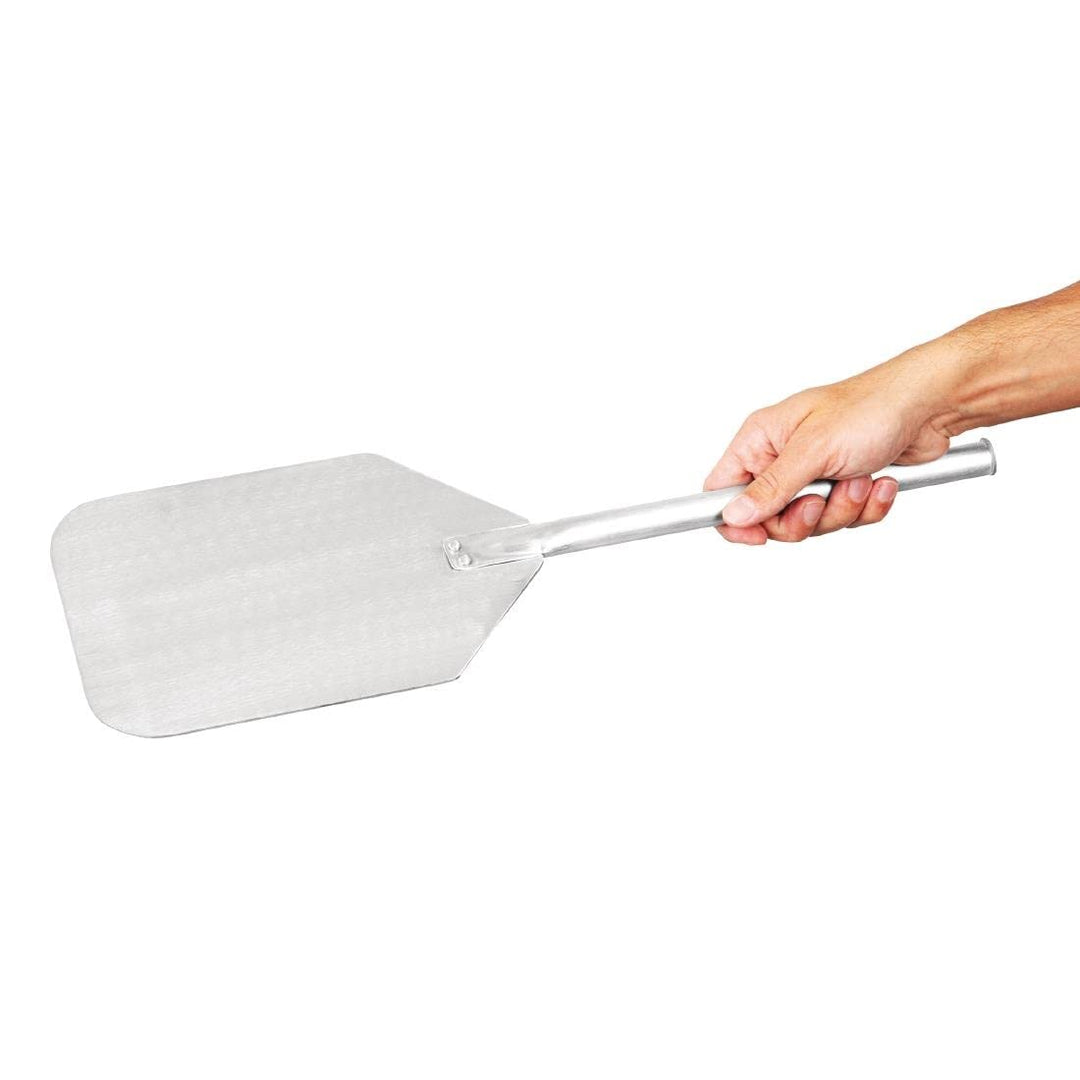 Vogue F037 Pizzaschaufel/-schneider aus Aluminium mit Holzgriffen
