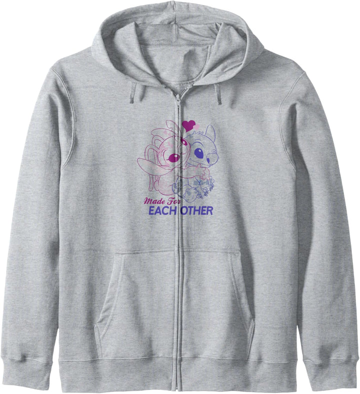 Disney Lilo & Stitch Valentinstag Made For Each Other Kapuzenjacke