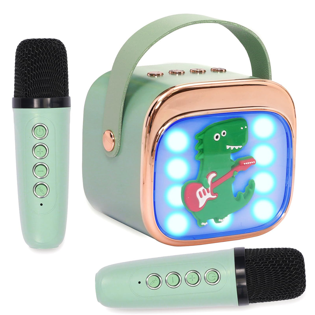 Karaoke Maschine Kind mit 2 Mikrofonen, Tragbarer Mikrofon, Mini Micro mit Stimmeffekten für Kind un