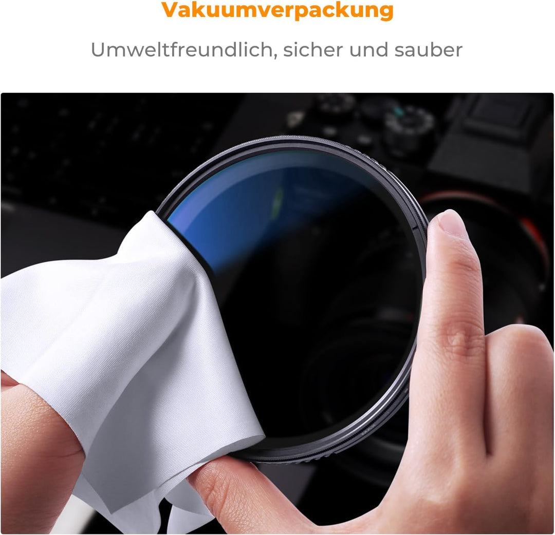 K&F Concept Nano K-Serie ND Filter 77mm Variabler Graufilter ND2-ND2000 (1-11 Blendenstufen), 77mm