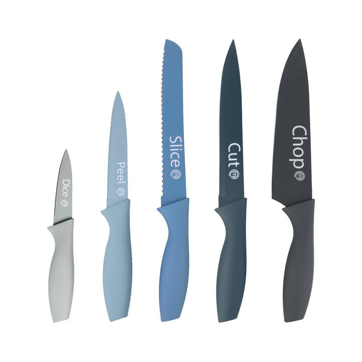 MasterChef Messerset, Küchenmesser Set ink. Kochmesser, Gemüsemesser, Schälmesser, Schneidemesser &