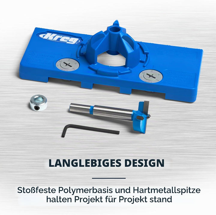 Kreg Tool Company KHI-HINGE Concealed Hinge Jig by Kreg Tool Verdeckte Scharniervorrichtung, Verdeck