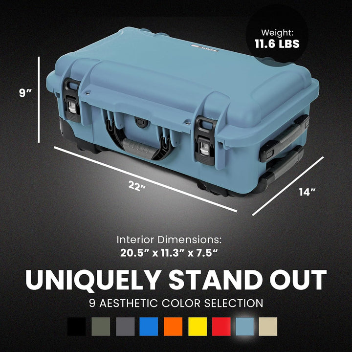 Nanuk Large Series 935 Leichter, wasserdichter Schutzkoffer aus NK-7-Harz, Schwarz Cyan Leer, Cyan L
