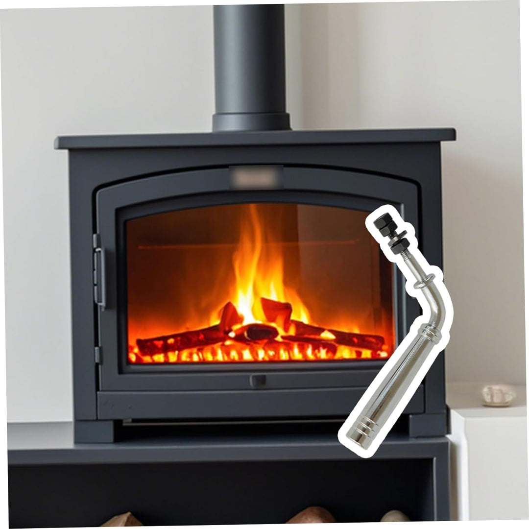 L-förmige Kamin-Türgriffe, Glatte stabile Ersatzgriffe für Holzofen, Gaskamin und Metalltür |.Hitzeb
