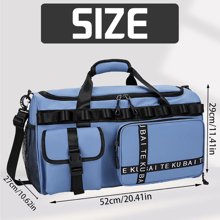 Reisetasche Damen Herren, 65L Wasserabweisende Sporttasche, Reise Tasche mit Schuhfach und Nassfach,