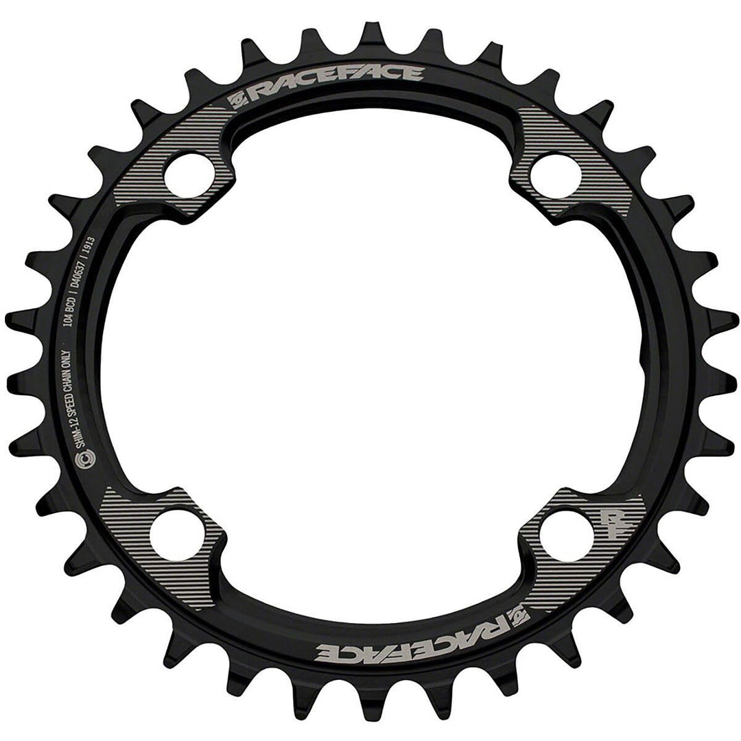 Einzelnes schmales breites Kettenblatt – Shimano 12 V – 104 x 32 – schwarz
