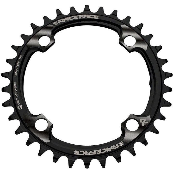 Einzelnes schmales breites Kettenblatt – Shimano 12 V – 104 x 32 – schwarz