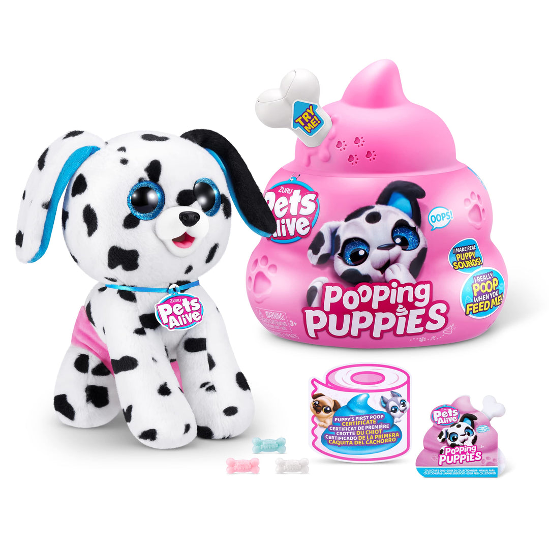 Pets Alive Pooping Puppies, Dalmatiner, von ZURU, Kuscheltier (Dalmatiner), Dalmatiner