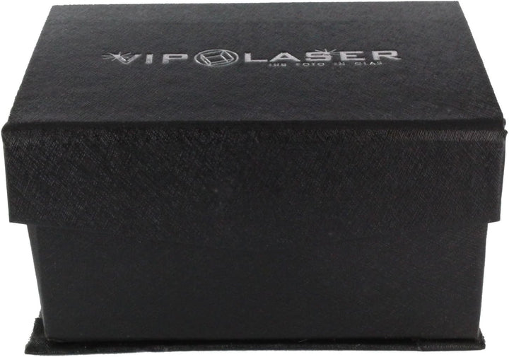 VIP-LASER 3D Glas Kristall Quader Verziertes Herz und Deinen Namen + Datum graviert! Das persönliche
