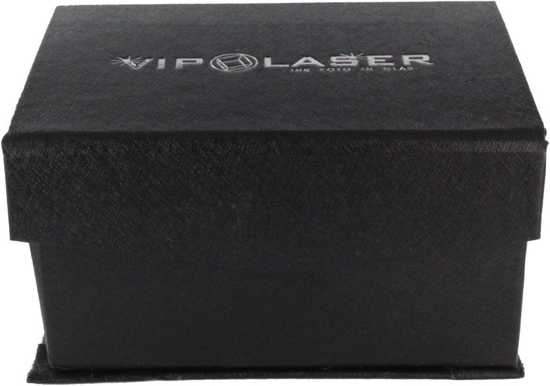 VIP-LASER 3D Glas Kristall Quader Verziertes Herz und Deinen Namen + Datum graviert! Das persönliche