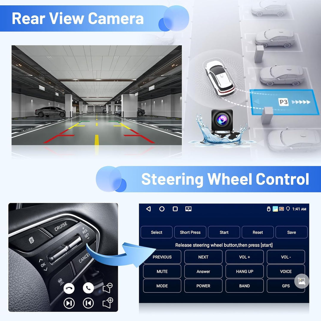Inefala Android 15 Autoradio für Toyota Yaris/Vizi 2005-2011 4+64G mit Wireless CarPlay Android Auto