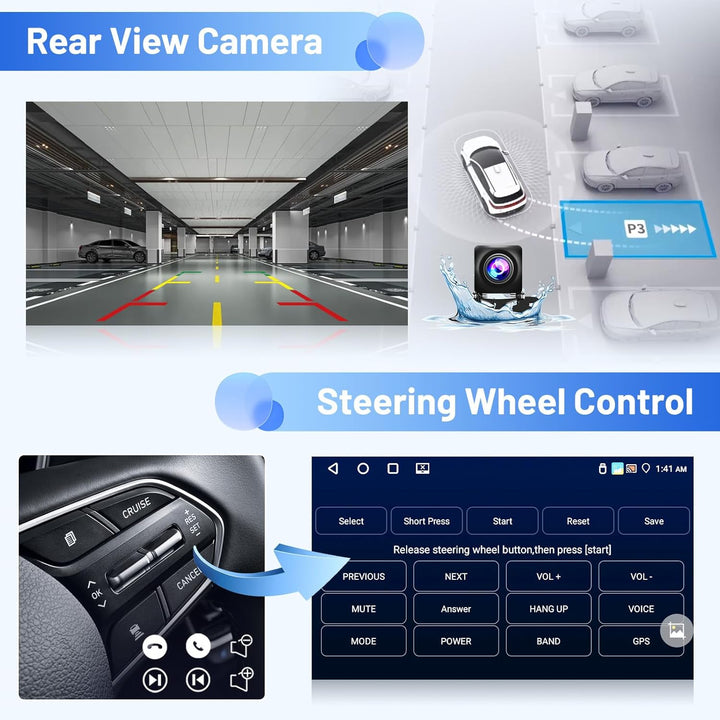 Inefala Android 15 Autoradio für Toyota Yaris/Vizi 2005-2011 4+64G mit Wireless CarPlay Android Auto