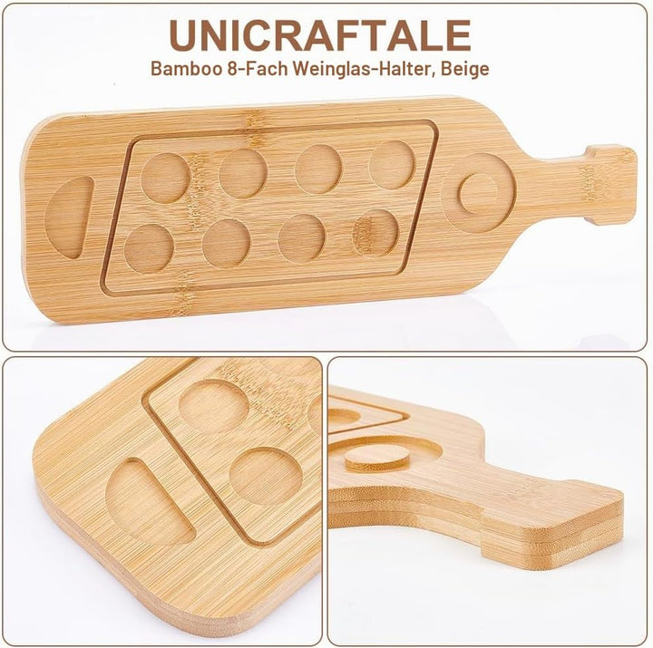 UNICRAFTALE 1 Stück Tequila Shot Board Schnapsglashalter Display Mit 8 Schnapsgläsern Weinglashalter