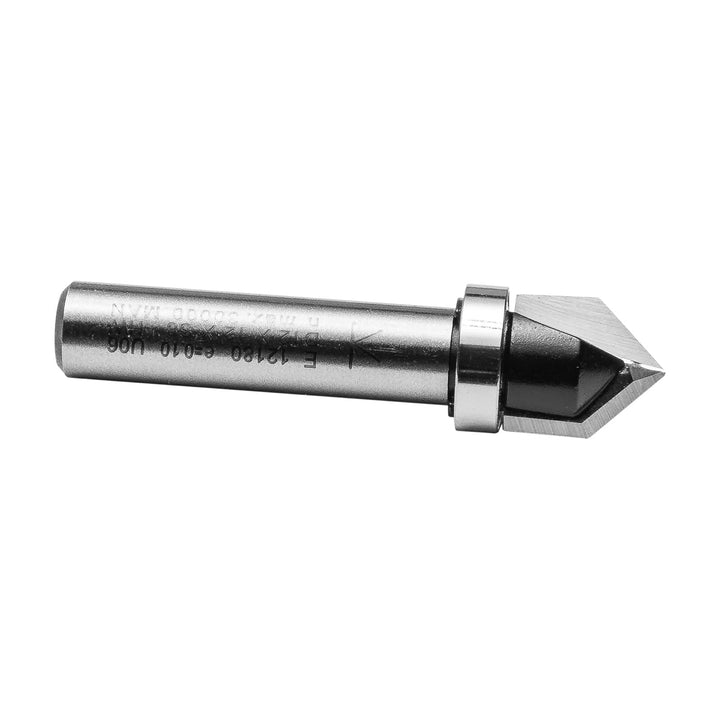ENT 12180 V-Nutfräser und Schriftenfräser HW, Schaft (S) 8 mm, Durchmesser (D) 12 mm, NL 12 mm, E 90