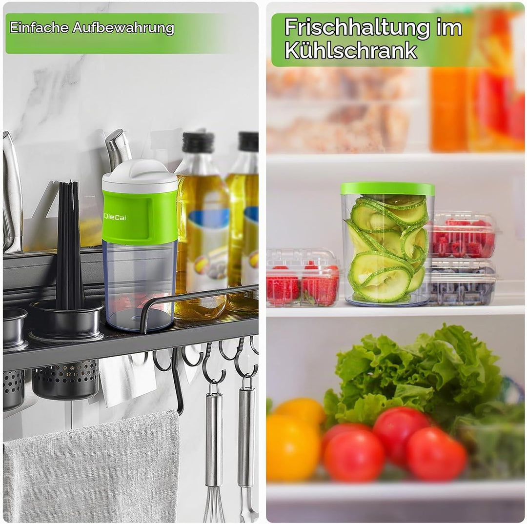 Spiralschneider Gemüse mit Behälter- 4 in 1 zucchini spiralschneider | Gemüseschneider Spaghetti Gem
