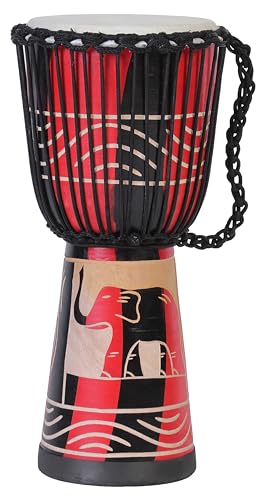 60cm Profi Djembe Trommel Bongo Drum Buschtrommel Percussion Afrika Schnitzerei - (Sehr gutes Instru