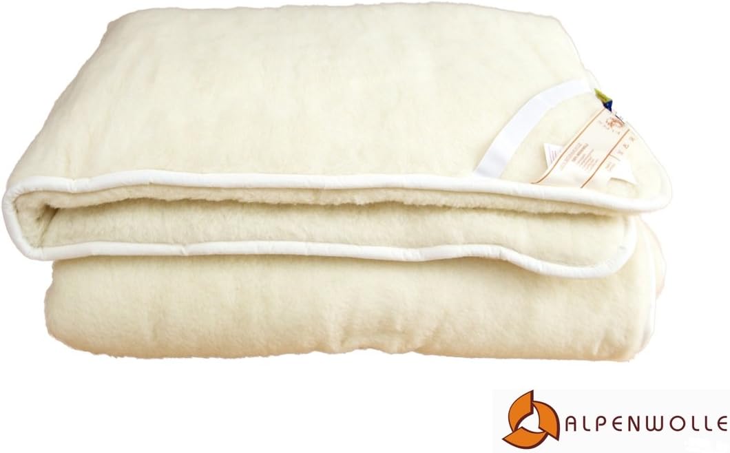Unterbett, Matratzenauflage, Bettauflage, Schonbezug 100% Wolle (80x200), 80x200