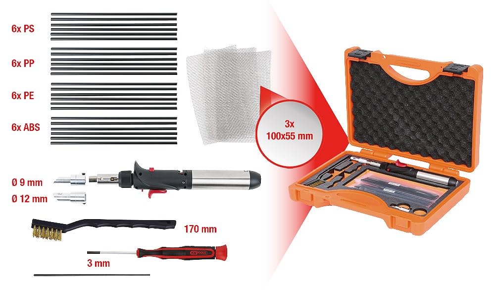 KS Tools 960.1115 Kunststoff-Schweisskolben-Satz, 33-tlg
