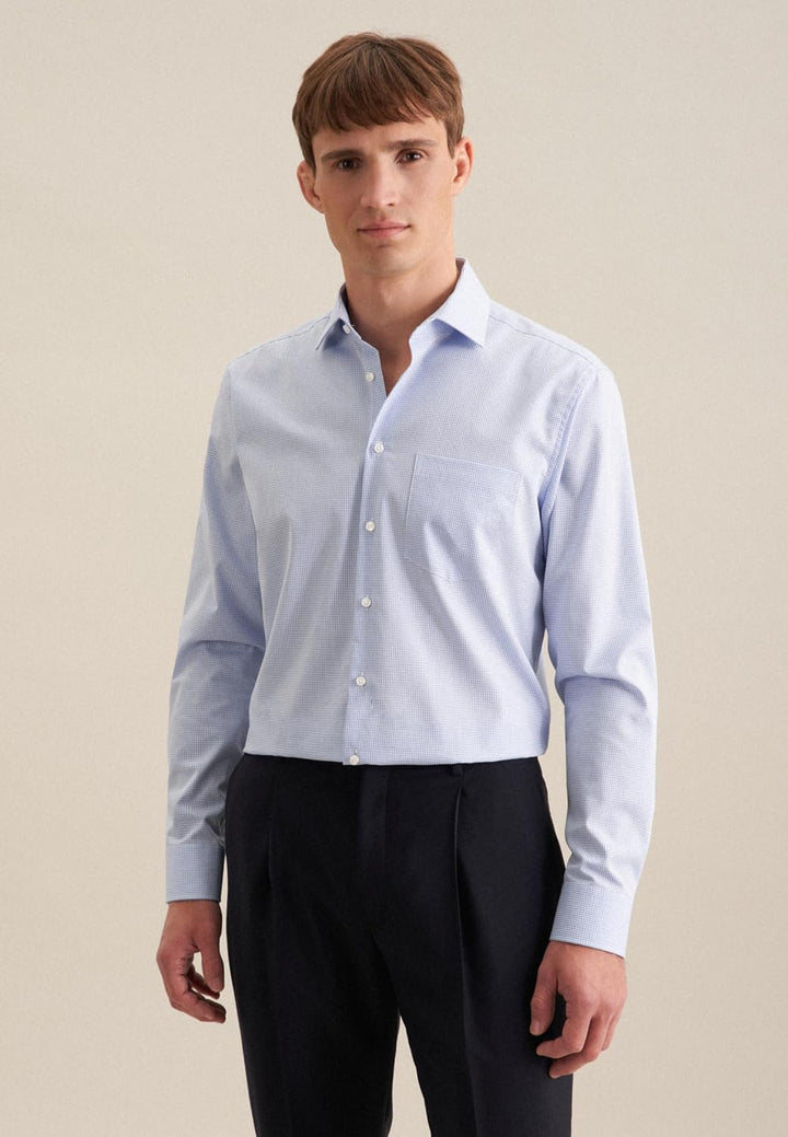 Seidensticker Herren Men Regular Longsleeve Cotton Business Shirt 39 Hellblau(193660), 39 Hellblau(1