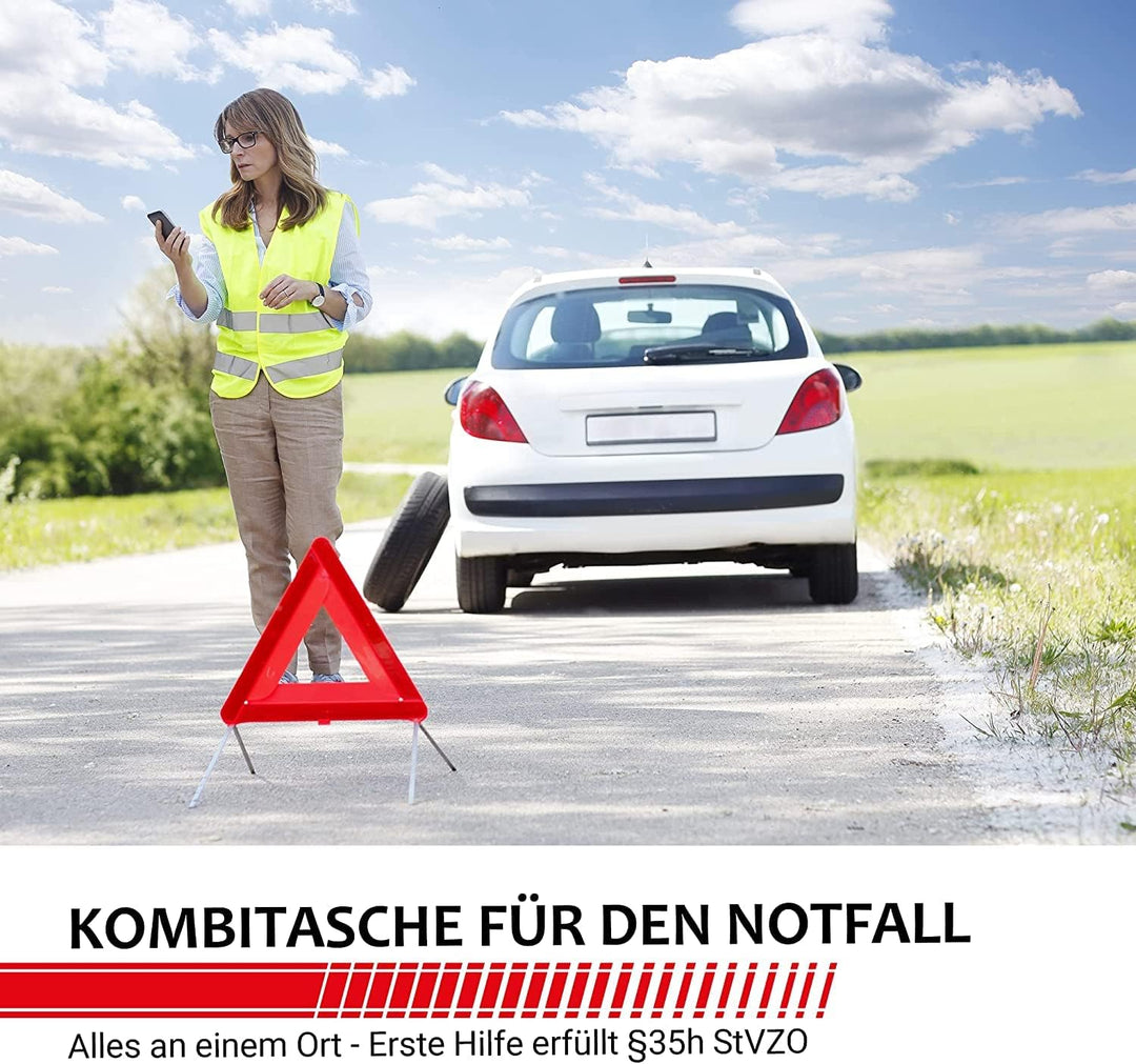 RAU EH0010 Trio Kombitasche Erste Hilfe Nach DIN13164 Schwarz, Schwarz