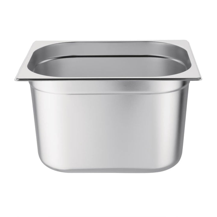 Vogue Gastronorm-Pfanne 1/2, Edelstahltablett, Tiefe: 200 mm, Fassungsvermögen: 12 Liter, Behälter f