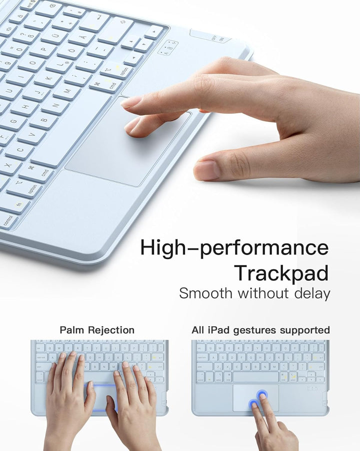 Inateck Hülle mit Tastatur für iPad 10 Generation 10,9 Zoll,11 Generation 2025 A16 11 Zoll,Tastatur