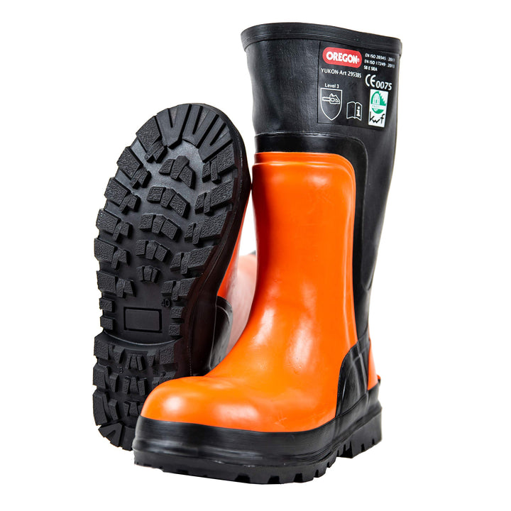 Oregon Kettensägen-Schnittschutz-Gummistiefel aus Natutkautschuk, mit Stahlkappen (Grösse 48) 48 EU,