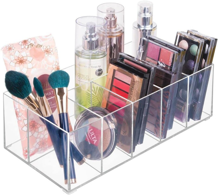 mDesign Kosmetik Organizer – Aufbewahrungsbox mit sechs Fächern für Make-up, Nagellack und Beautypro