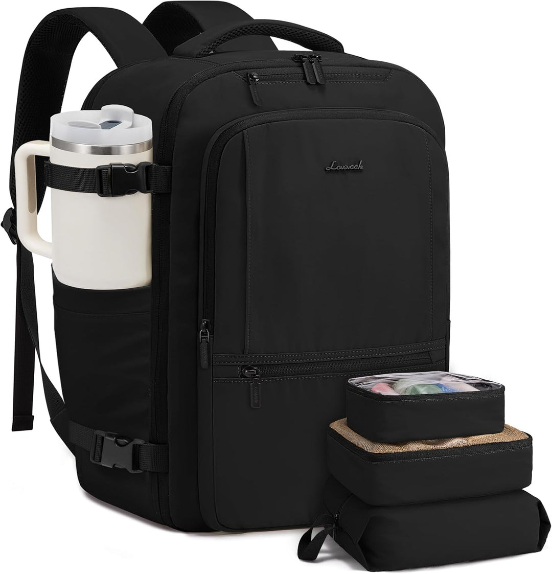 LOVEVOOK Handgepäck Rucksack Flugzeug, 40L Gross Reiserucksack Herren Damen Laptop Rucksack 17 Zoll,