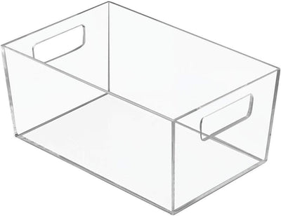 mDesign 4er-Set Ablagebox mit integrierten Griffen – kleine Aufbewahrungsbox für Make-up, Handtücher