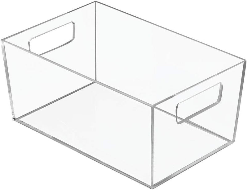 mDesign 4er-Set Ablagebox mit integrierten Griffen – kleine Aufbewahrungsbox für Make-up, Handtücher