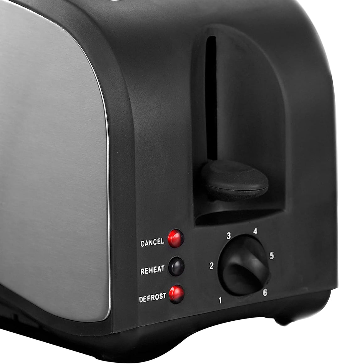 Tristar BR-1022 Edelstahl Toaster - 6 einstellbare Bräunungsstufen mit Brötchenaufsatz - herausnehmb