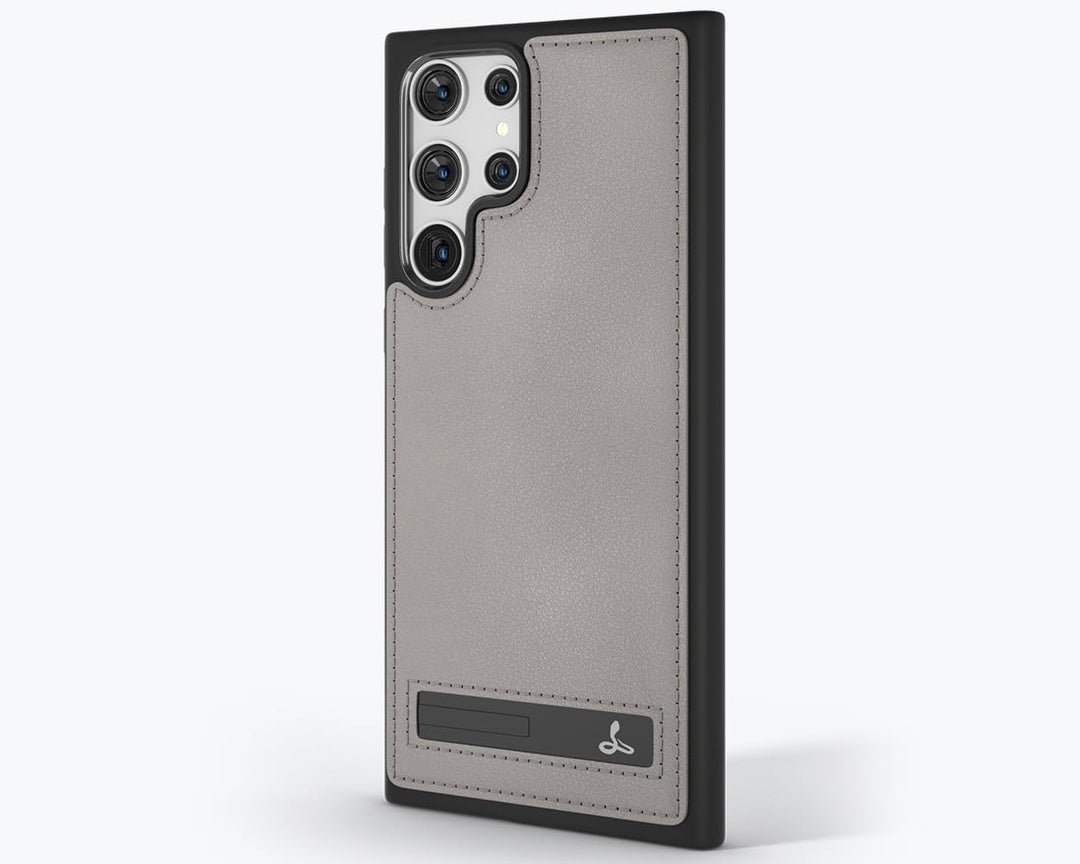 Snakehive Metro Lederhülle für Samsung Galaxy S23 Ultra || Echtleder Handyhülle mit Standfunktion ||