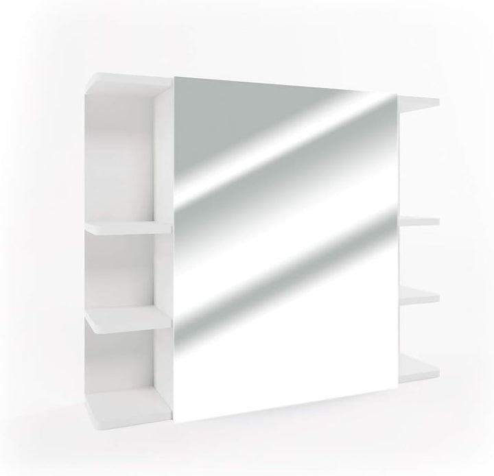 Vicco Bad Spiegelschrank Fynn, Weiss, 80 x 64 cm Weiss 80x64x21 cm, Weiss 80x64x21 cm