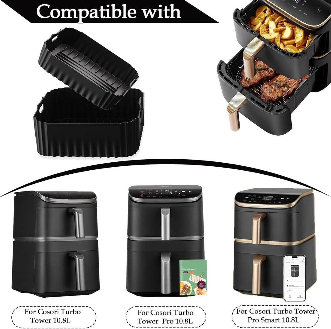 Silikonform Airfryer Zubehör Speziell für Cosori Turbo Tower,für Cosori Turbo Tower Pro & Smart 10,8