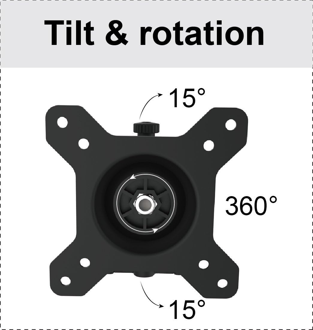 HFTEK 3-Fach-Monitorarm - Halter - Bildschirm - Wandhalterung für 3 Monitore von 15-27 Zoll mit VESA